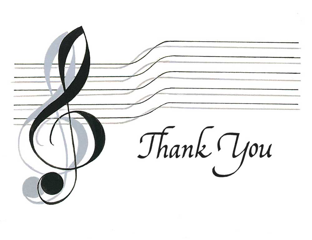 Thank You Notes Music Printable