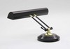 Black with Polished Brass Accents Lamp