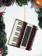 Maroon  Accordion Christmas Ornament