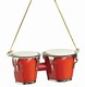 Red Bongo Drums Christmas Ornament