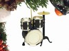 Black Drum Set Christmas Ornament
