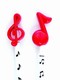 Red Music Toppers for Pens & Pencils