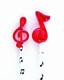 Red Glitter Music Topper for Pen & Pencil