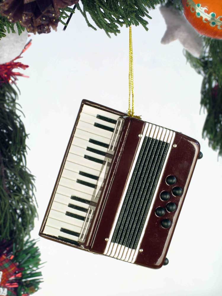 Buy Maroon Accordion Christmas Ornament | Music Gift | Christmas