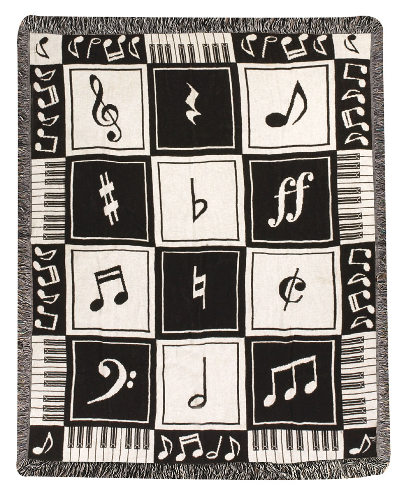 Buy Keynote Cotton Throw | Music Gift | Music Tapestry