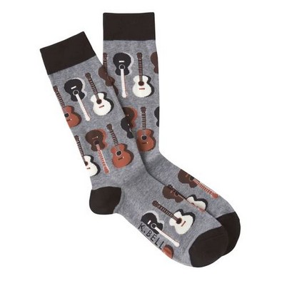 Mens Guitar Crew Socks