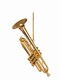 Gold Trumpet Christmas Ornament