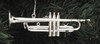 Silver Trumpet Christmas Ornament