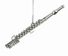 Silver Flute Christmas Ornament