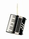 Black Accordion Christmas Ornament