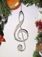 Treble Clef Christmas Ornament