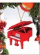 Red Grand Piano Christmas Ornament